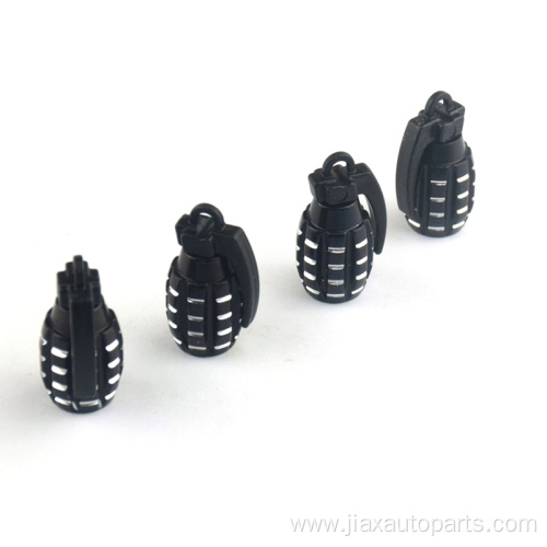 Grenade Tyre Valve Caps Aluminum Universal